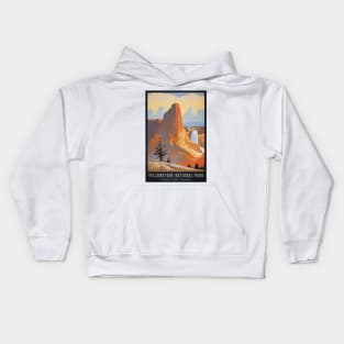 Yellowstone National Park Vintage Poster Kids Hoodie